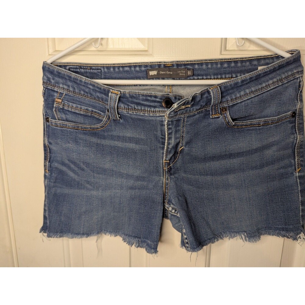 LEVIS Demi Curve Cutoff Jean Shorts Women's Size 31 Low Rise Skinny